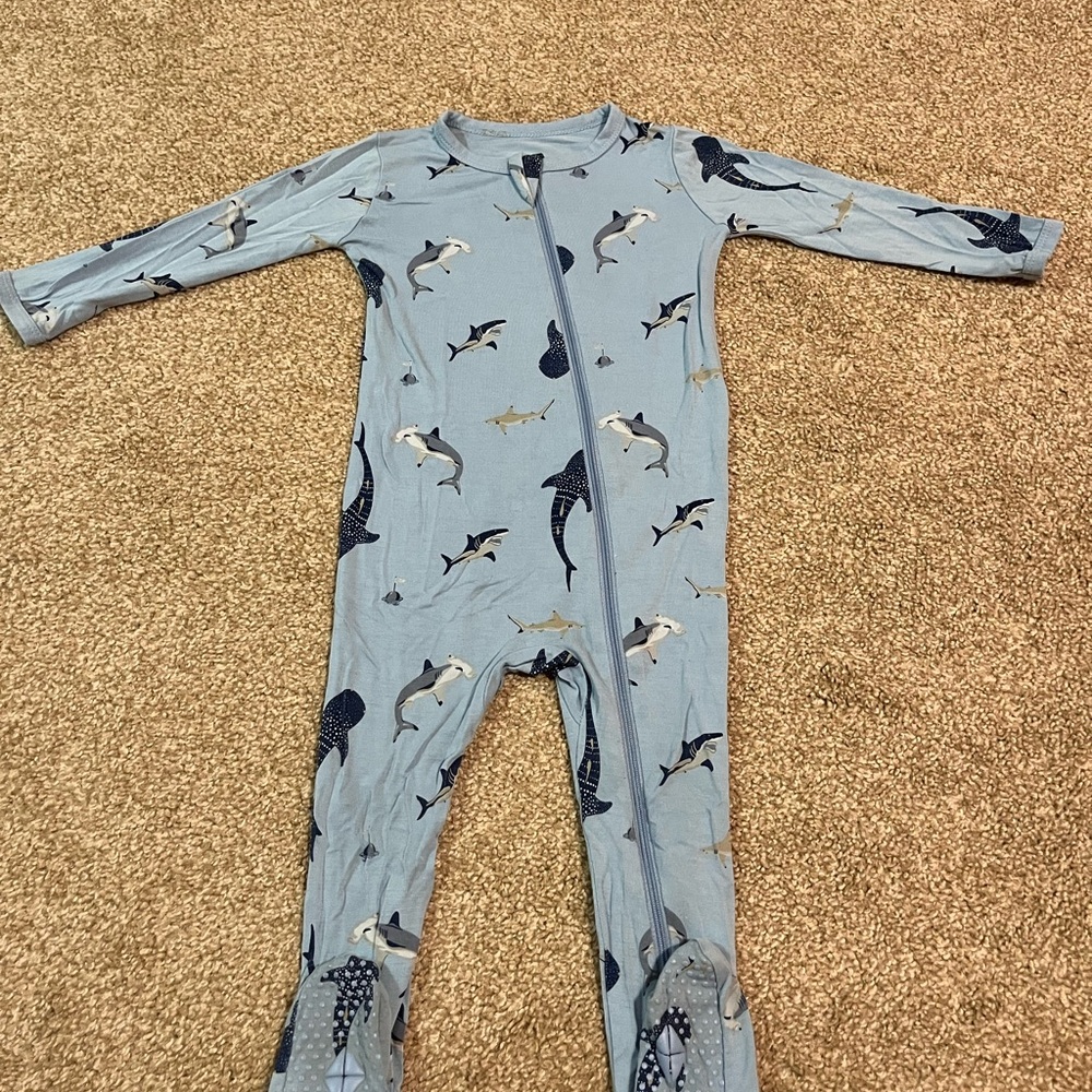 Kyte BABY Blue Footies One Piece Long Sleeve